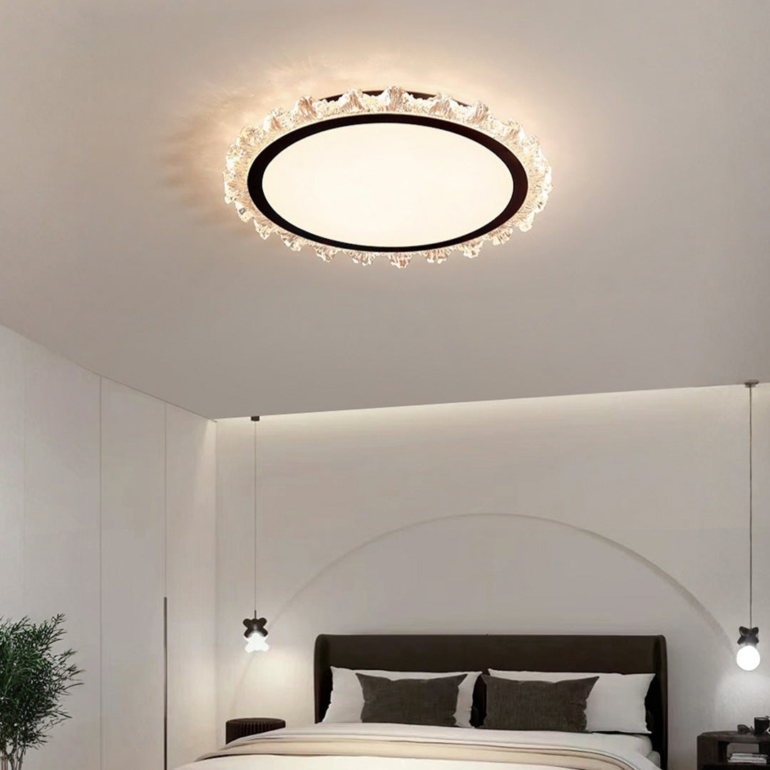 White Round LED Ceiling Light French wide-spectrum Ultra-Thin Flush Mount Light