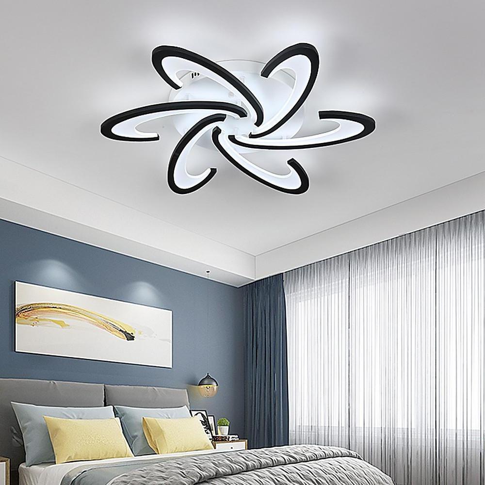 Curved LED Ceiling Light Artistic Geometric Acrylic LED Light