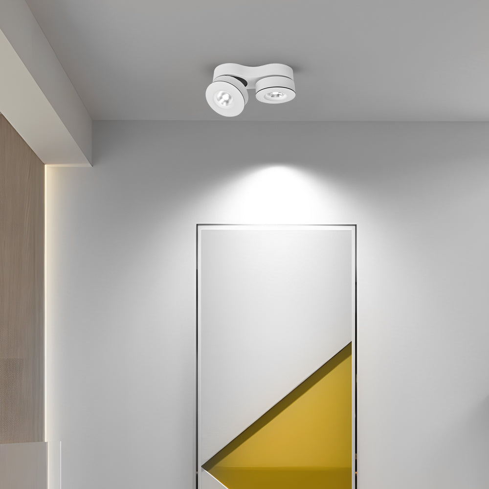 Surface Mount LED Downlights Dual‑head Rotating Folding Ceiling Light