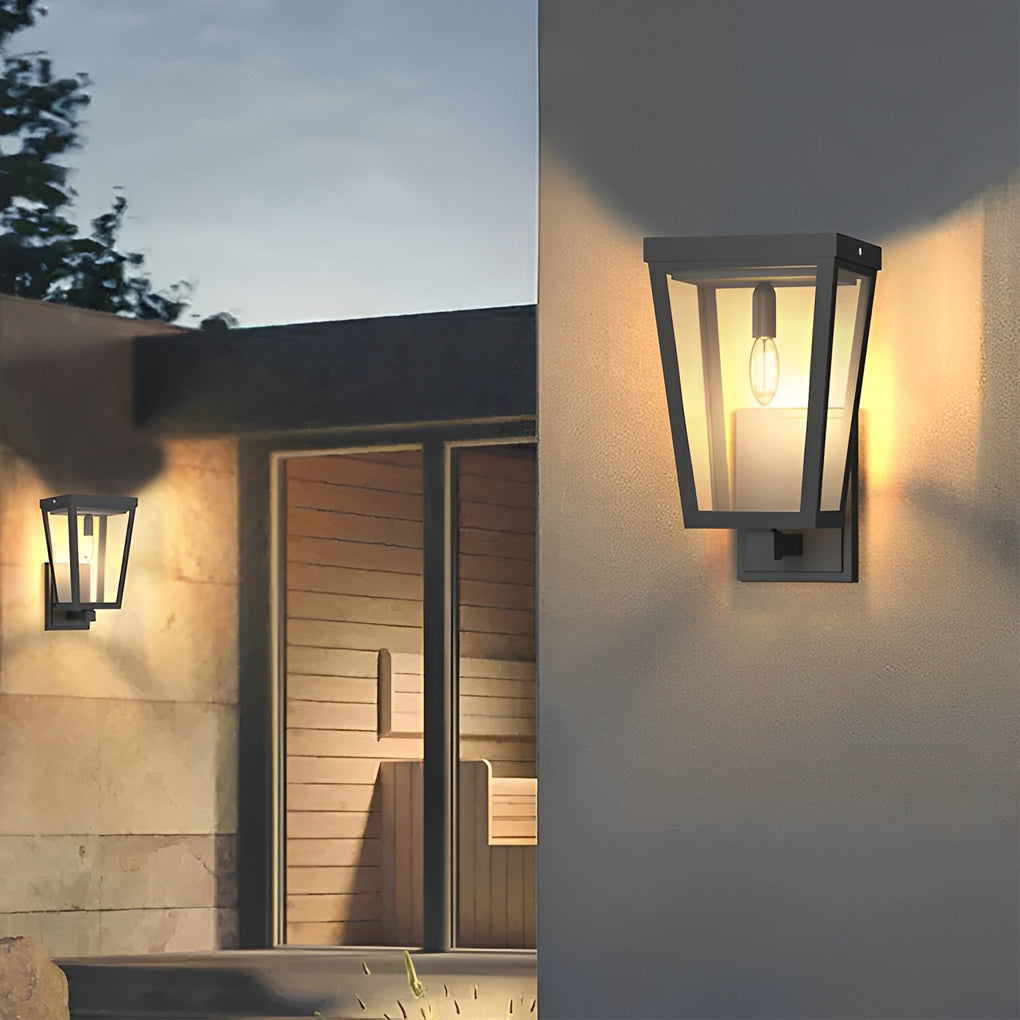 Outdoor Wall Light Rectangle Waterproof LED Dual-Power Light