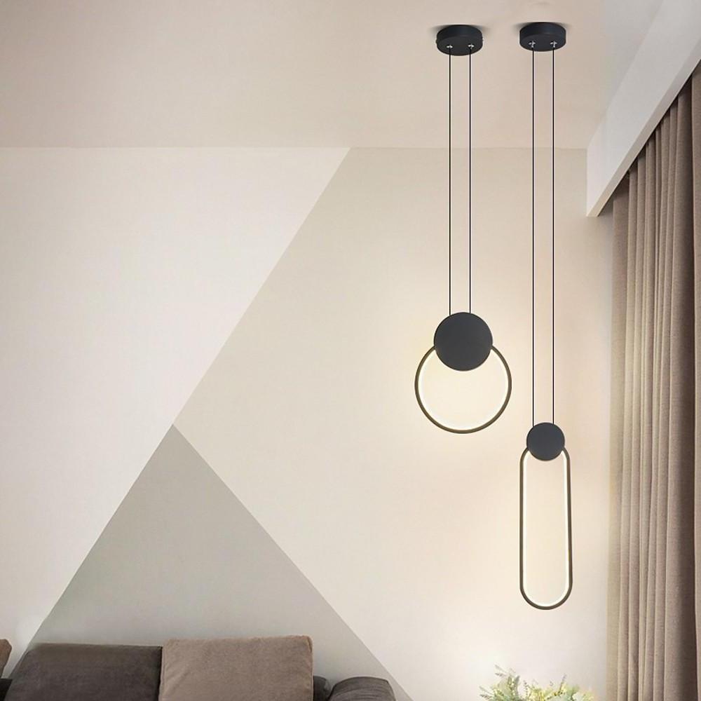 Black Geometric Pendant Light LED Modern Ceiling Light