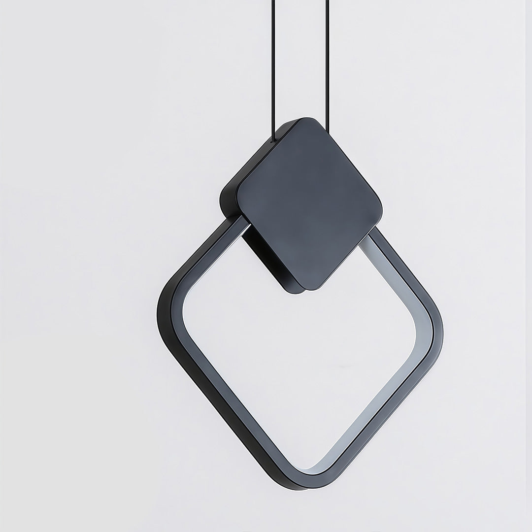Black Geometric Pendant Light LED Modern Ceiling Light