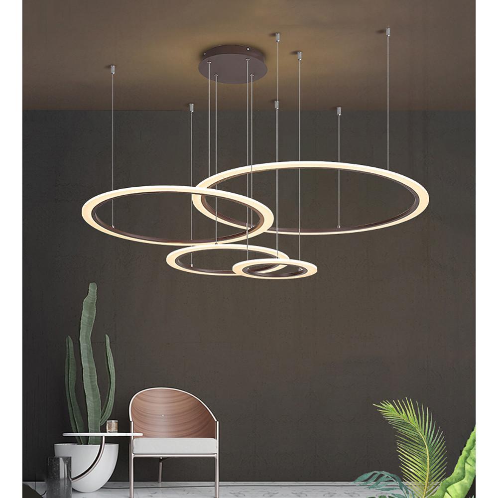 Multi Ring Chandelier Geometric Floating Ring Ceiling Light