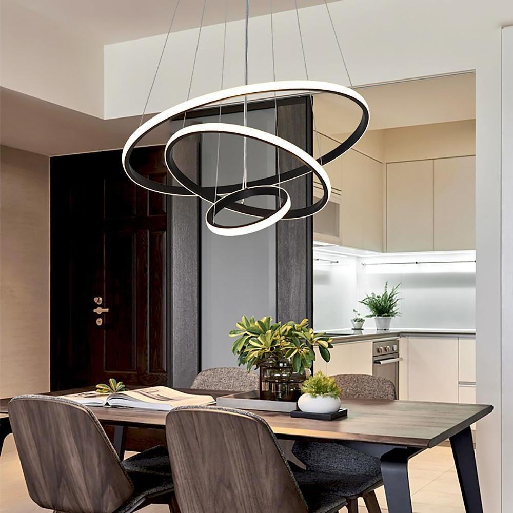 Ring LED Chandelier Modern Unique Metal Ceiling Light