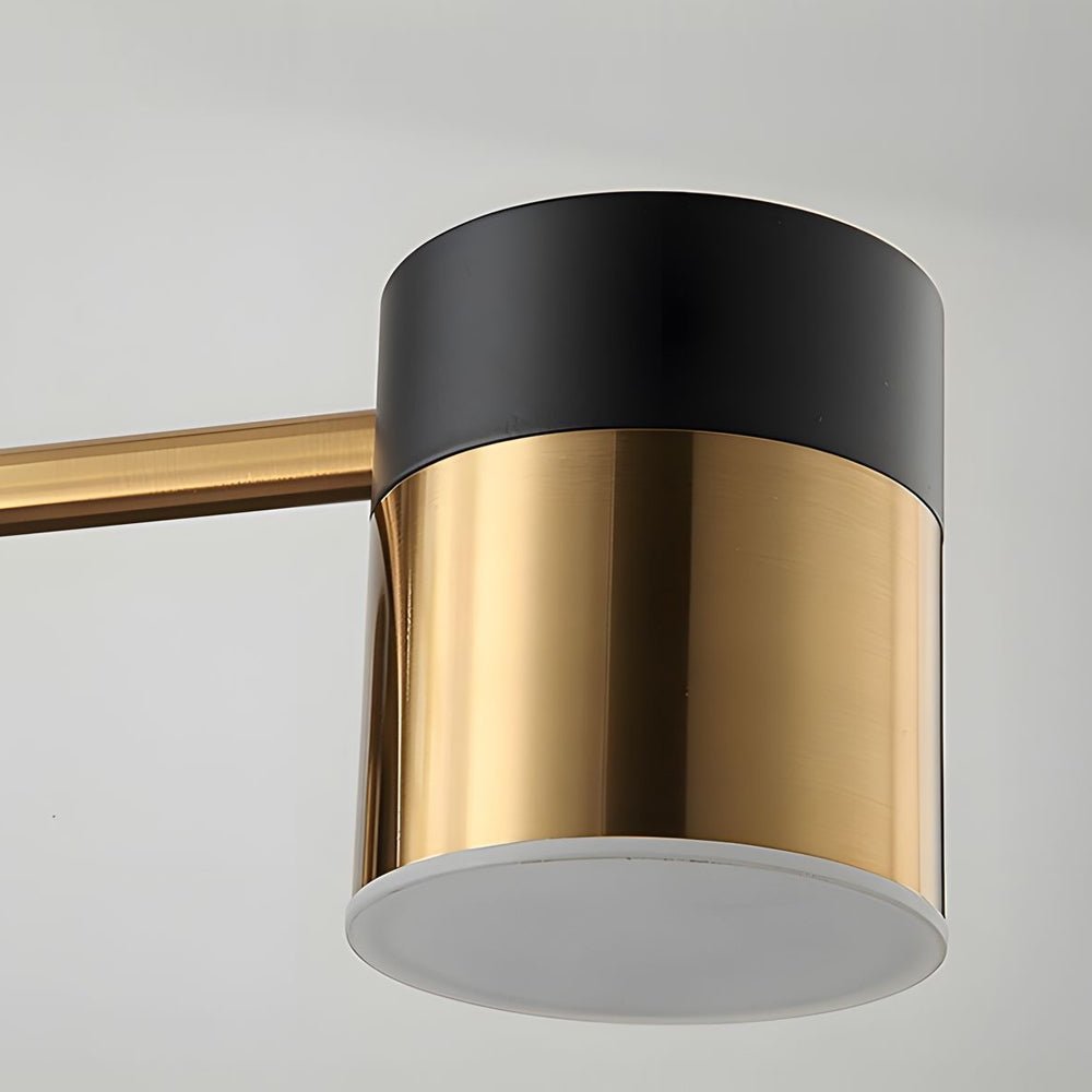 Black and Gold Sputnik Ceiling Light Geometric Radial Light