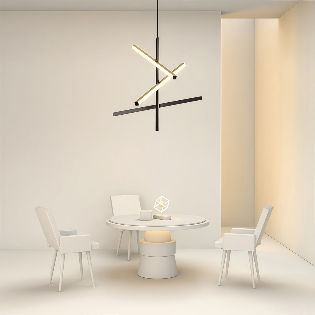 Iron Linear Chandelier Nordic Creative Adjustable Ceiling Lights