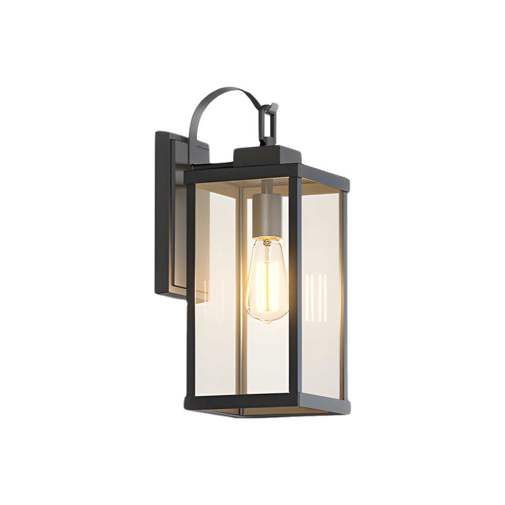 Waterproof Square Metal Outdoor Wall Sconces American-Style Minimalist