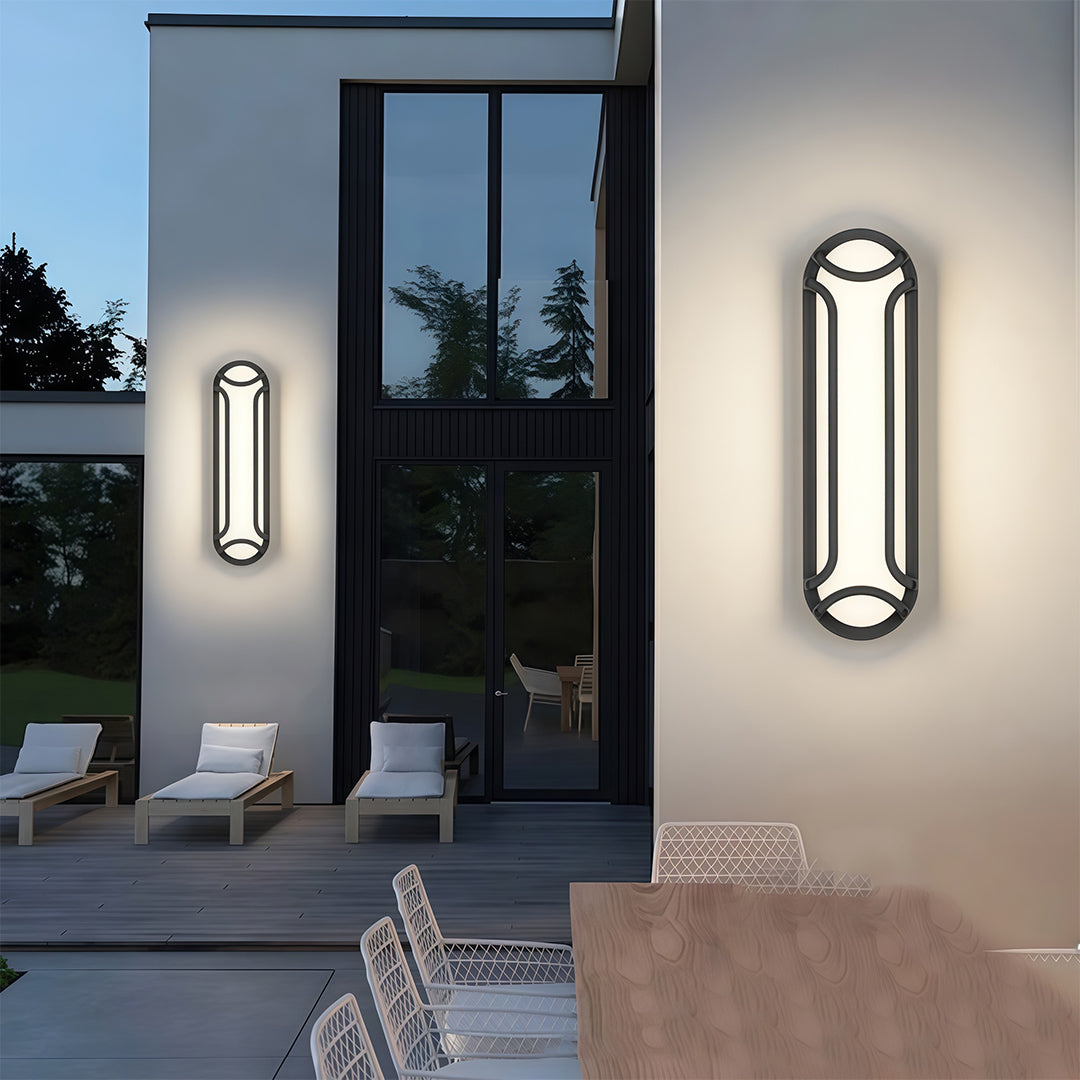 Outdoor Wall Sconce Black Modern Minimalist Waterproof Lamp