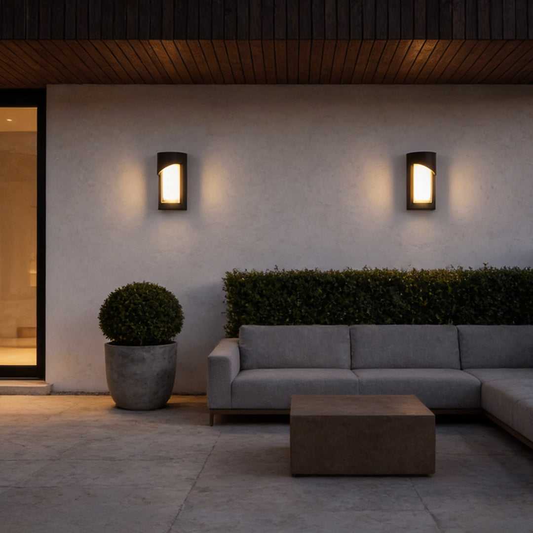 Black Outdoor Wall Light Modern Waterproof LED Light