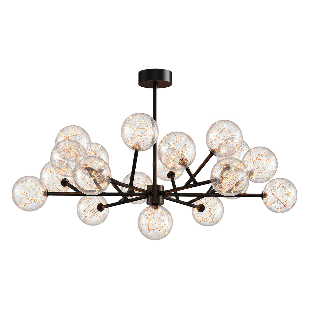 Modern Glass Globe Chandelier Full Sky Star Ceiling Light