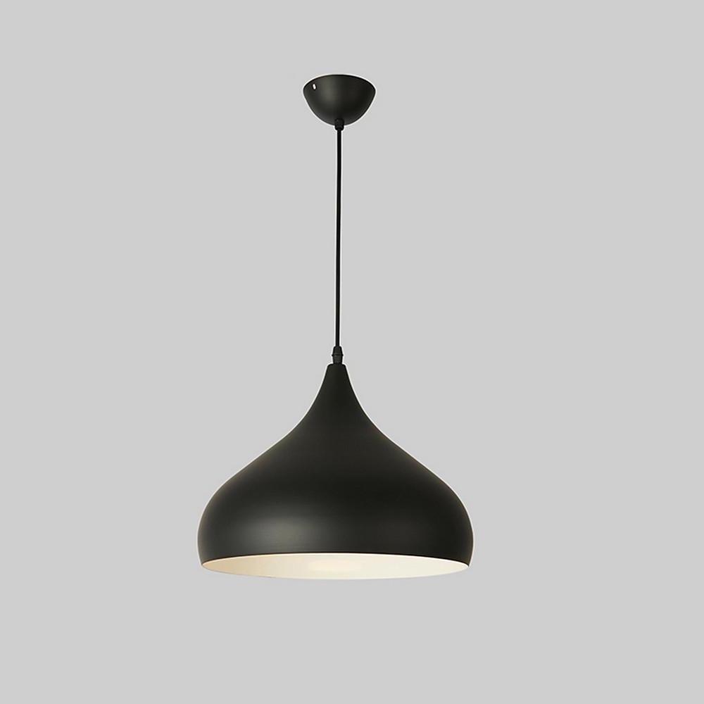 9 inch Incandescent Metal Dome Bowl Black Pendant Light Fixtures