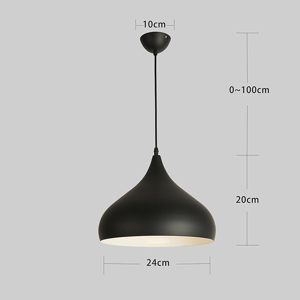 9 inch Incandescent Metal Dome Bowl Black Pendant Light Fixtures