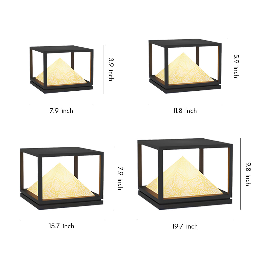 Light Pillar Design Outdoor Artificial Marble Courtyard Lamp