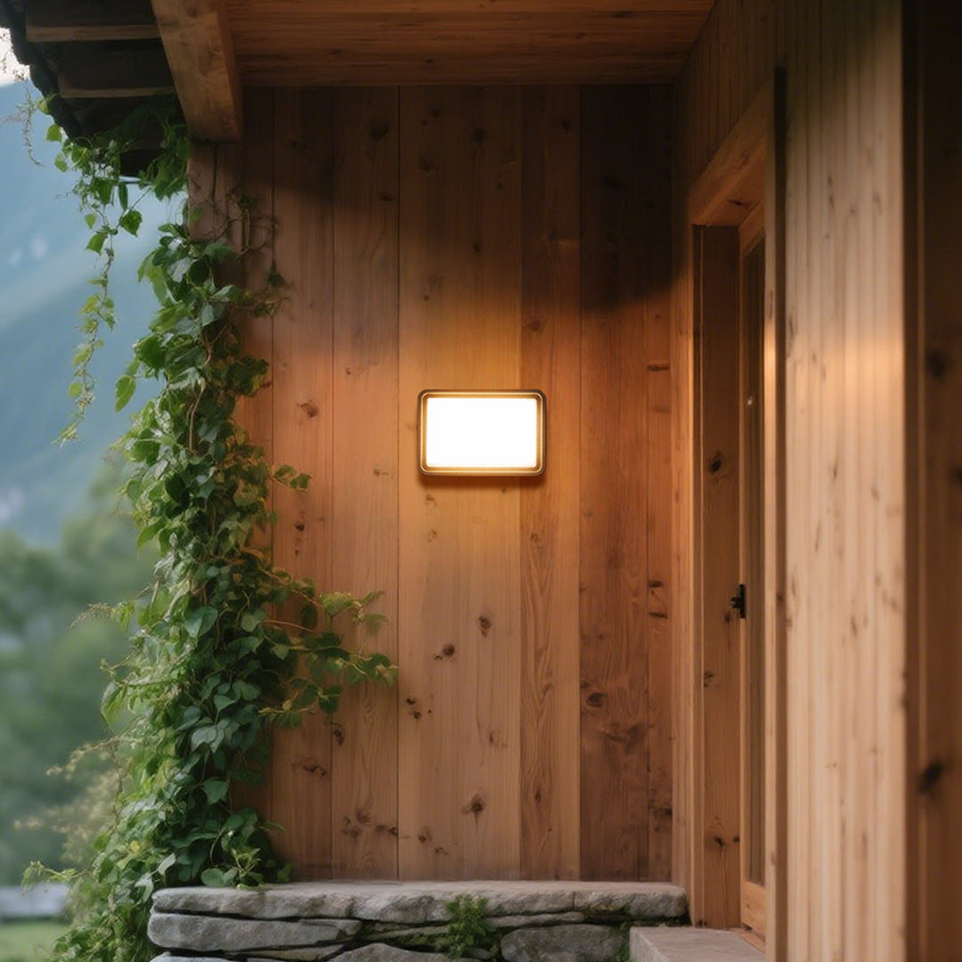 Square Outdoor Wall Light Minimalist LED Waterproof Ambient