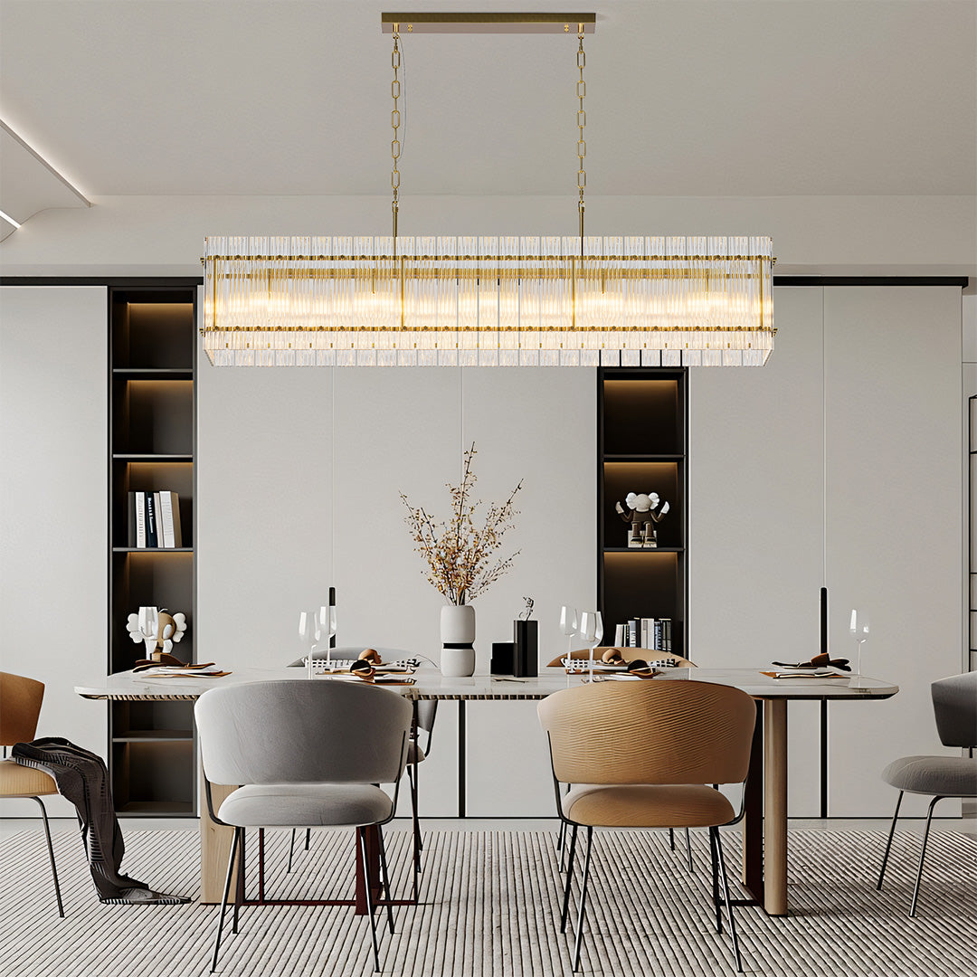 Glass Lamp Shade Chandelier Luxury Iron Ceiling Light