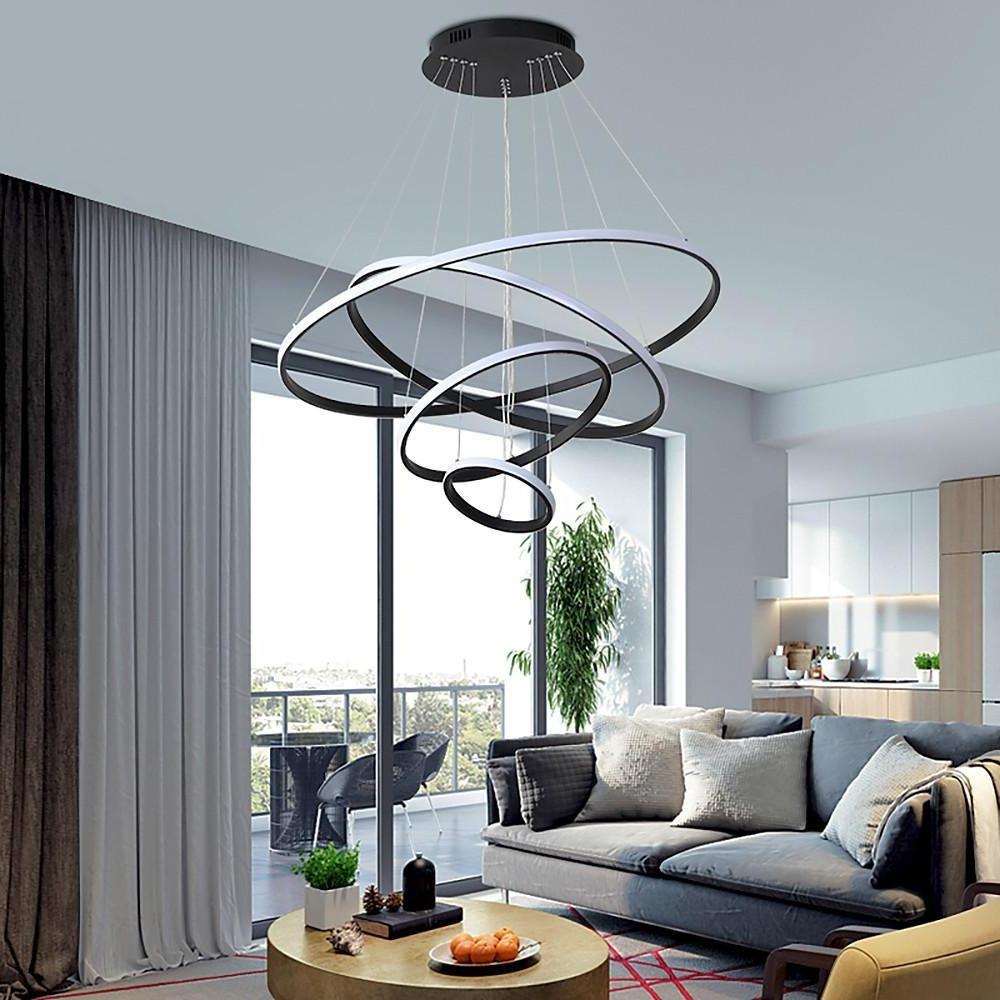 Ring LED Chandelier Modern Unique Metal Ceiling Light