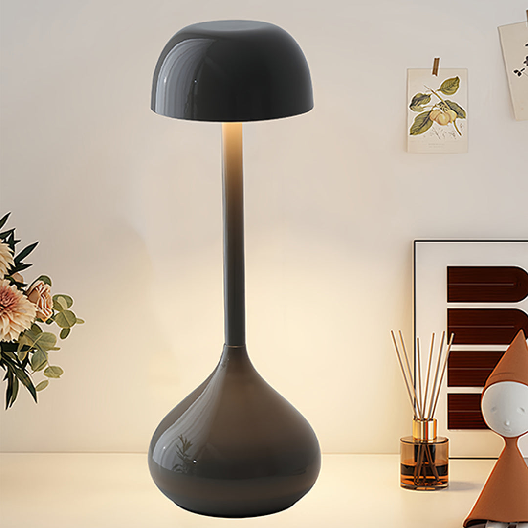 Rustic Metal Table Lamps Minimalist Gourd Shaped Rechargeable Lamp