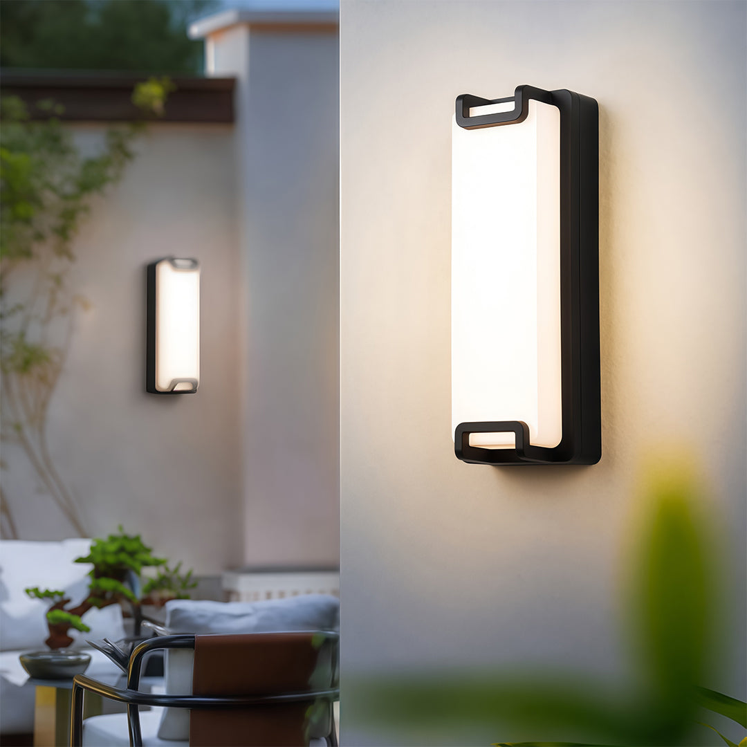 Outdoor Wall Sconce Black Modern Minimalist Waterproof Lamp