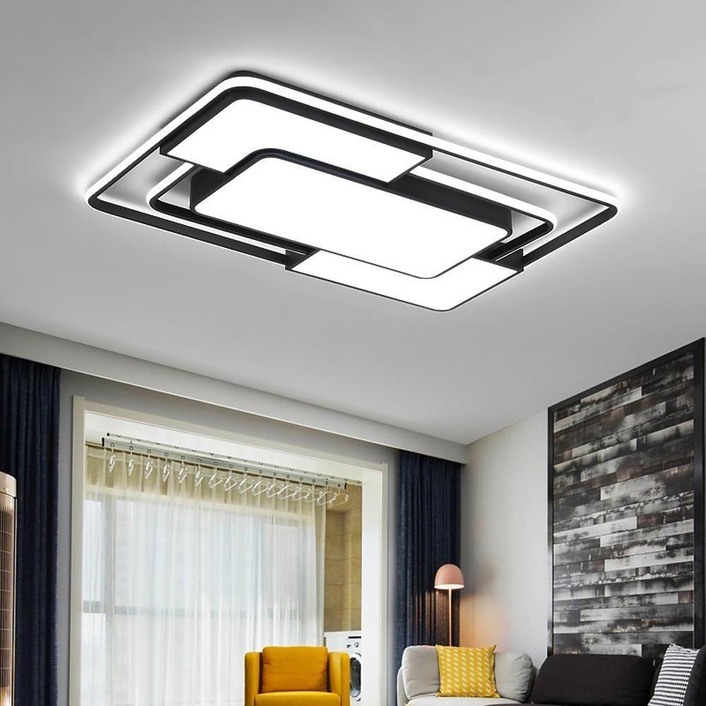 Flush Mount Square Light LED Geometric Overlapping Light