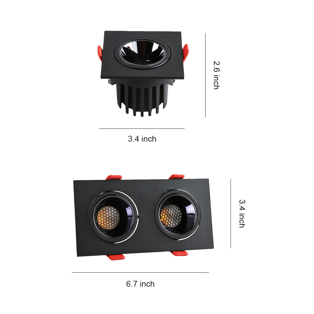 Square Recessed Downlight LED Aluminum LED Light