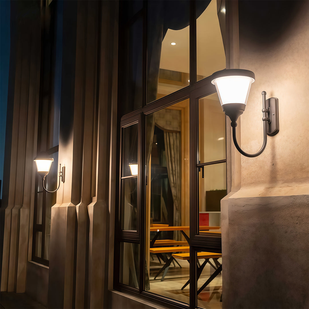 Black Outdoor Wall Mount Lighting Waterproof Garden Light