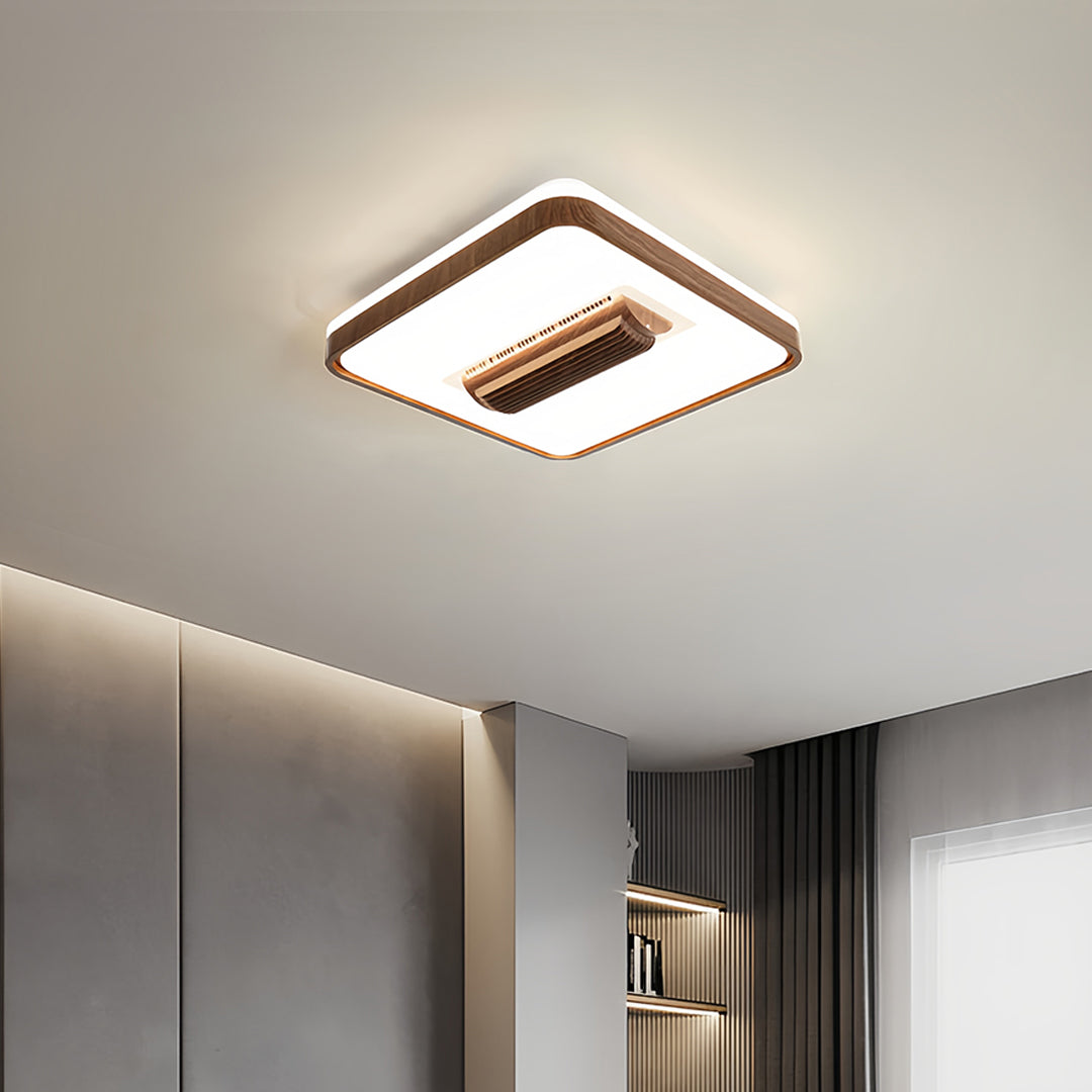 Bladeless Ceiling Fan with LED Light Quiet Minimalist Ceiling Fan