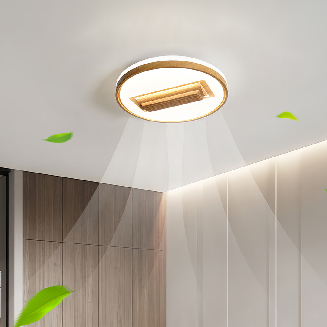 Bladeless Ceiling Fan with LED Light Quiet Minimalist Ceiling Fan