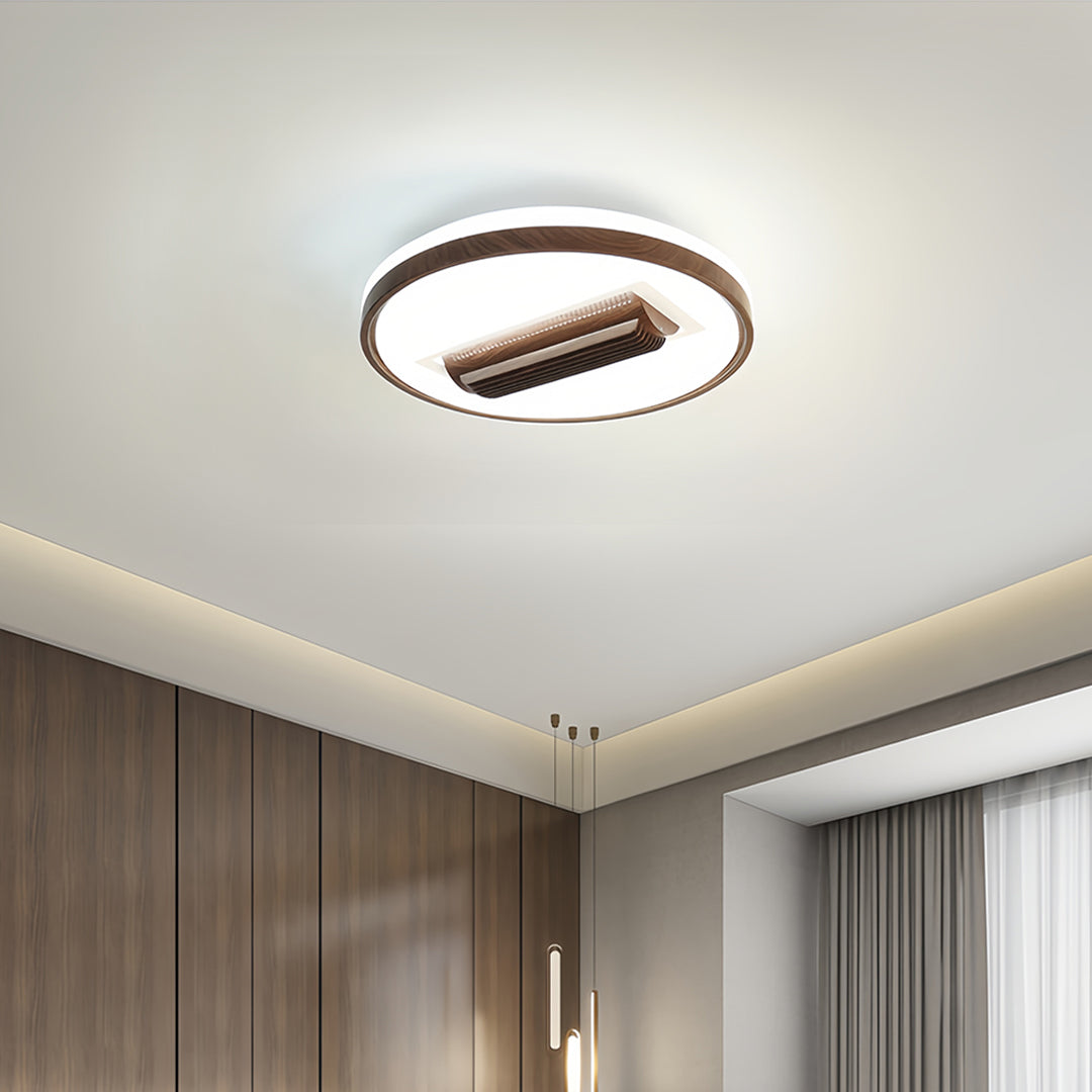 Bladeless Ceiling Fan with LED Light Quiet Minimalist Ceiling Fan