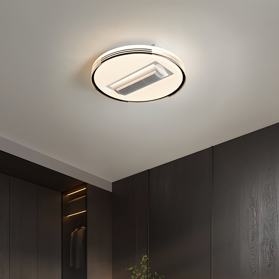 Bladeless Ceiling Fan with LED Light Quiet Minimalist Ceiling Fan