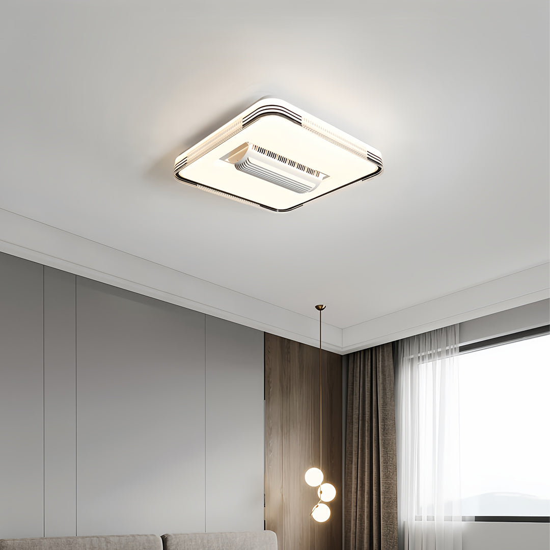 Bladeless Ceiling Fan with LED Light Quiet Minimalist Ceiling Fan