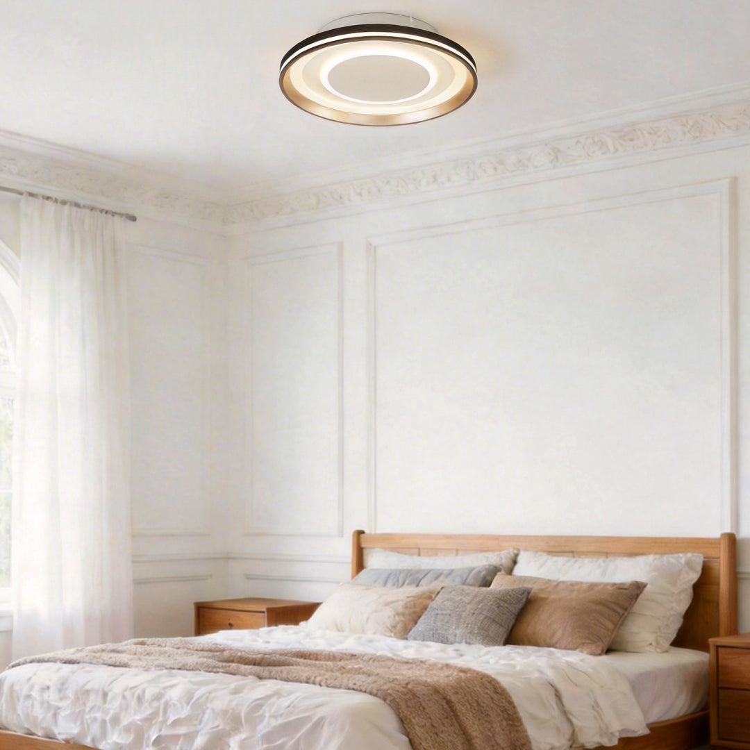 Bladeless Ceiling Fan with Lighting Round LED Invisible Light