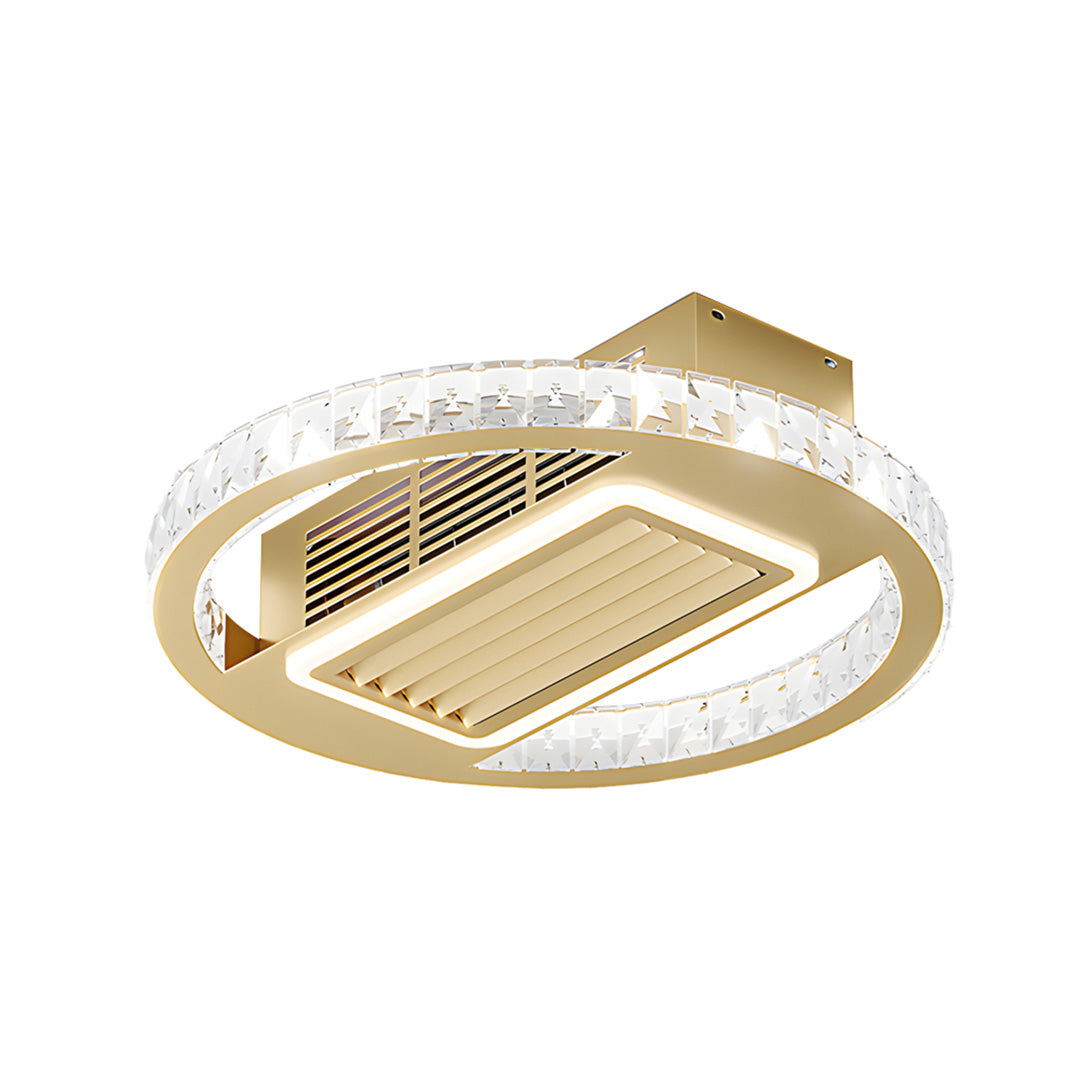Bladeless Fan Lamp Modern Round 6‑speed Dimmable Light