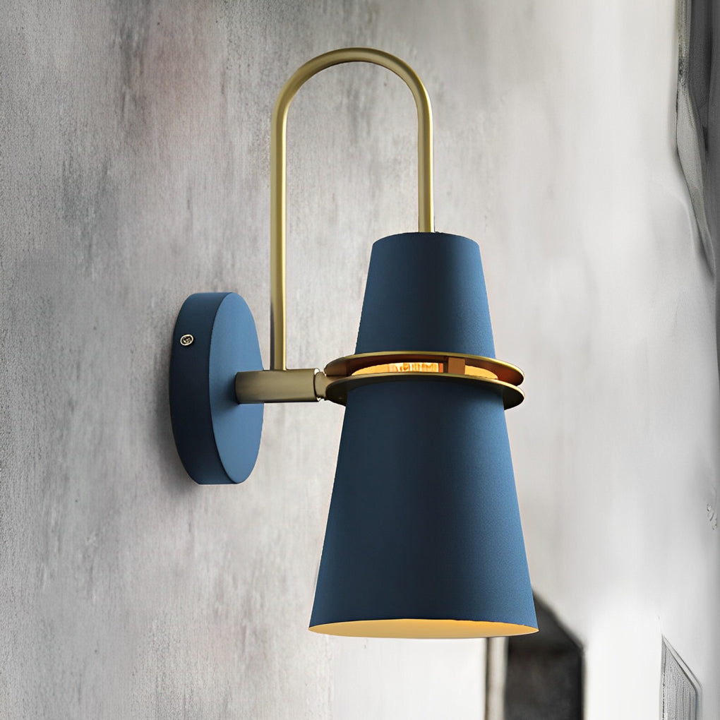 Cone Wall Lamp White Modern Creative Iron Design Light