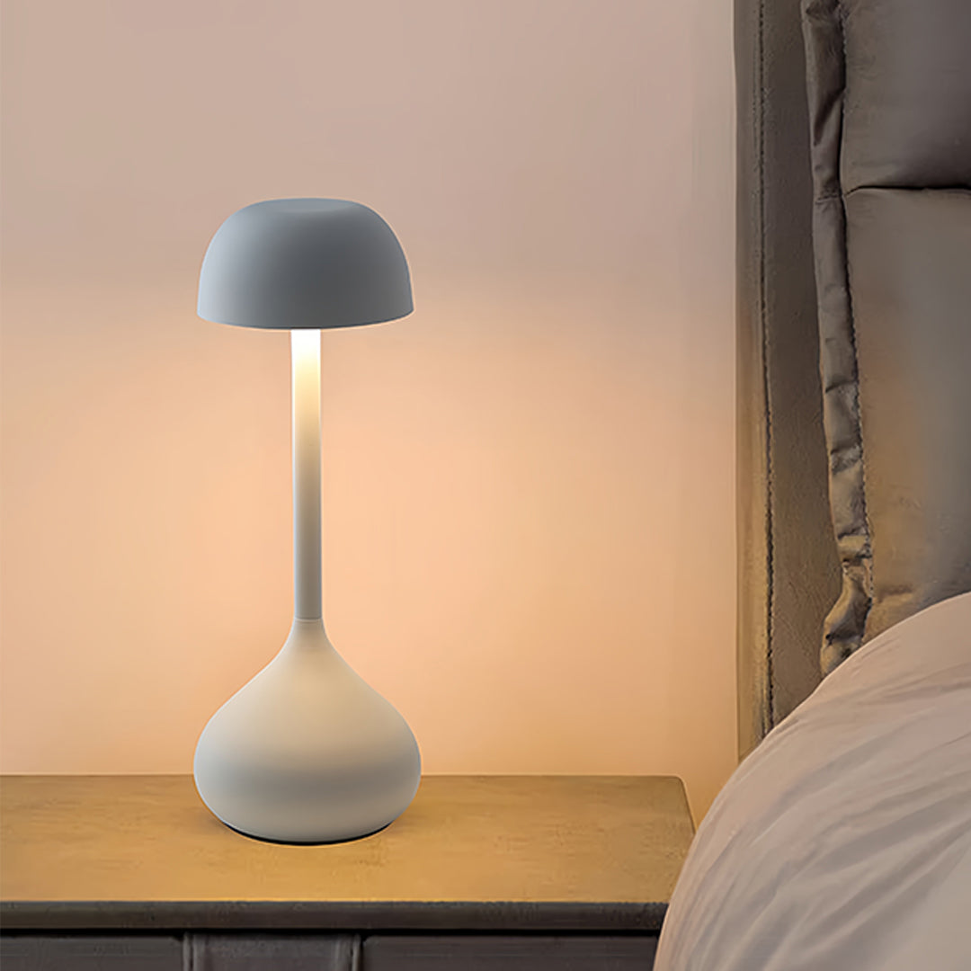 Rustic Metal Table Lamps Minimalist Gourd Shaped Rechargeable Lamp