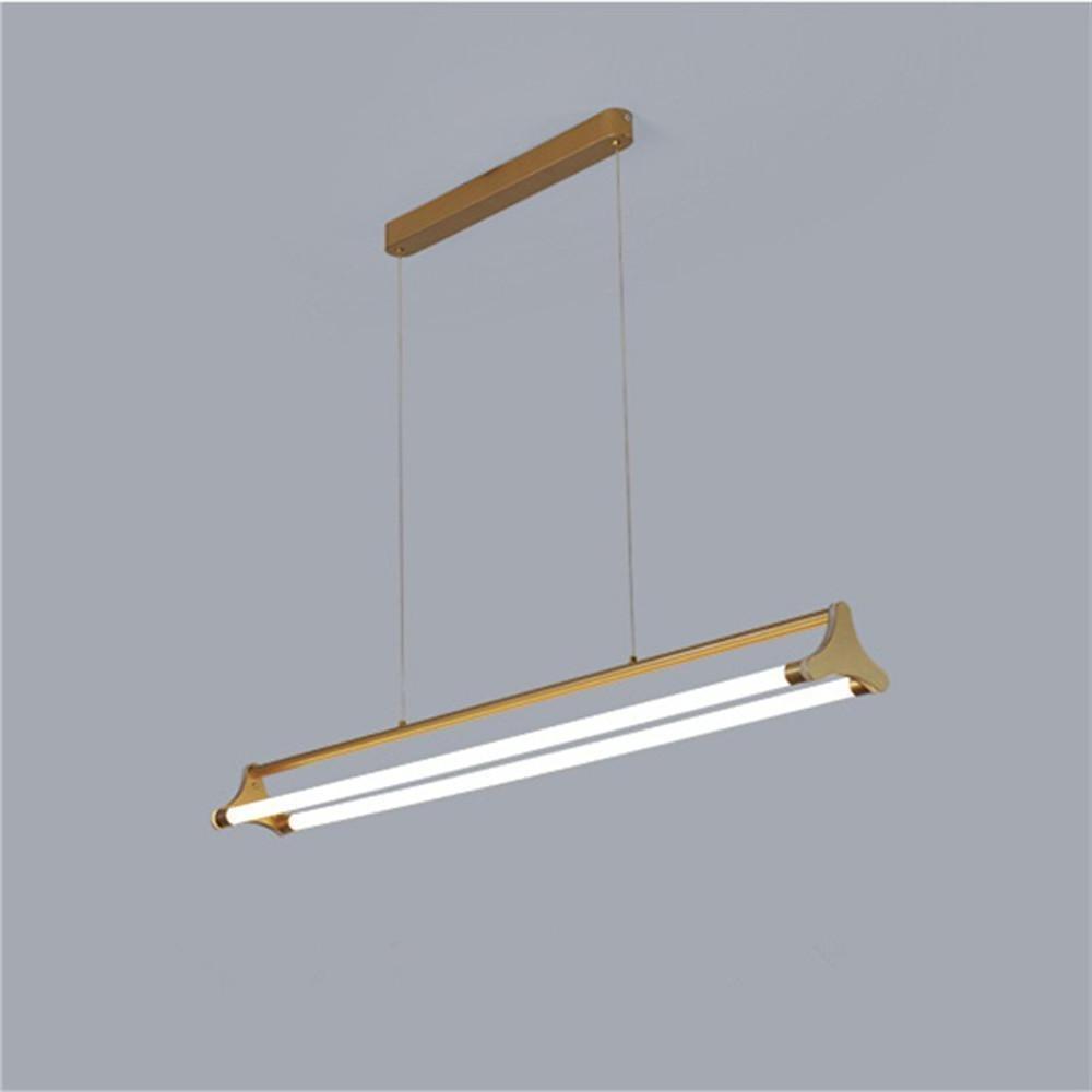 Double LED Bar Lights Gold Metal Dimmbale Pendant Lights
