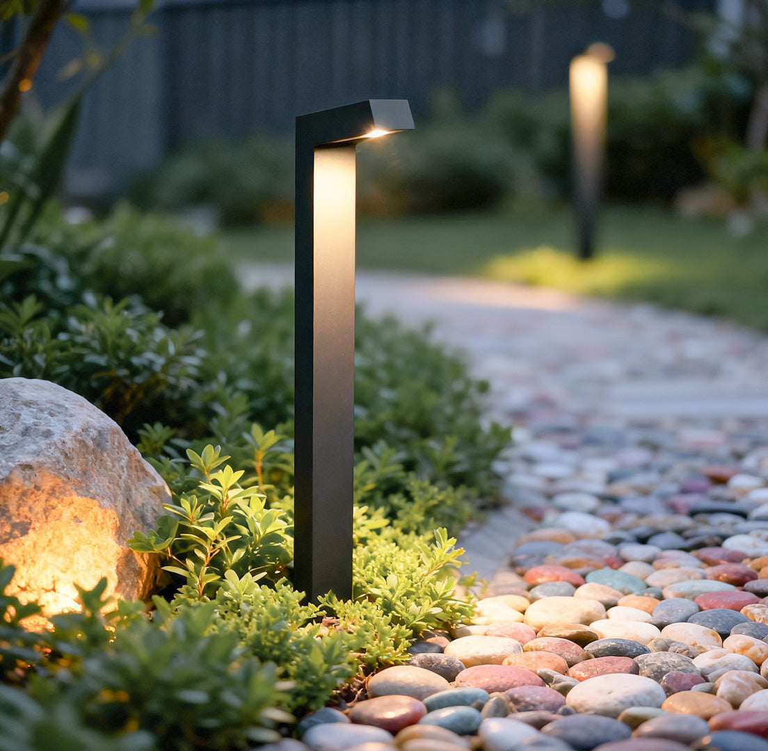 Bollard Path Light Modern Black Aluminum Waterproof Light