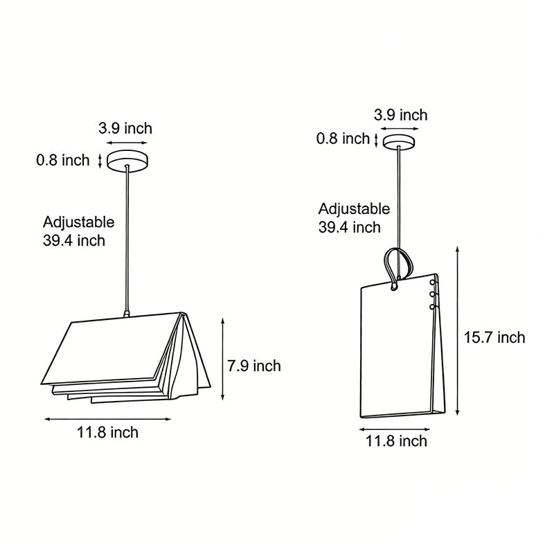 Book Pendant Light Modern Folder Creative Ceiling Light