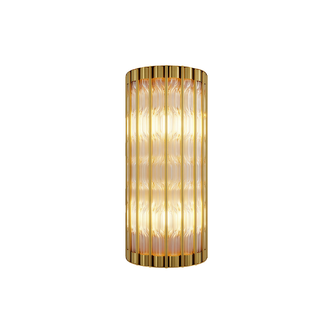 Linear Wall Light American-Style Copper Glass Lamp