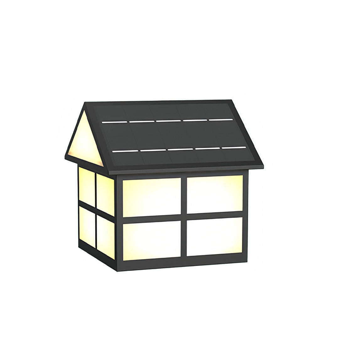 Gate Pillar Top Lights House-Shaped Outdoor Metal Light