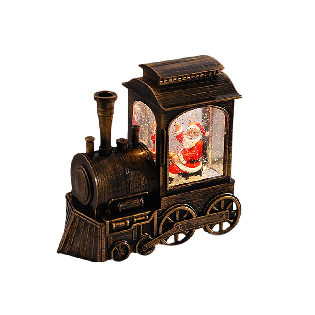 Train Christmas Lights Santa Claus Snowfall Ornament Lamp