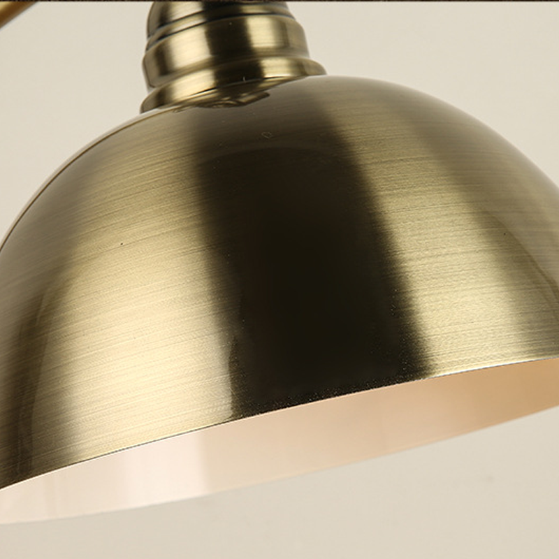 Bronze Desk Lamps Vintage Metal LED Head Gooseneck Lamp
