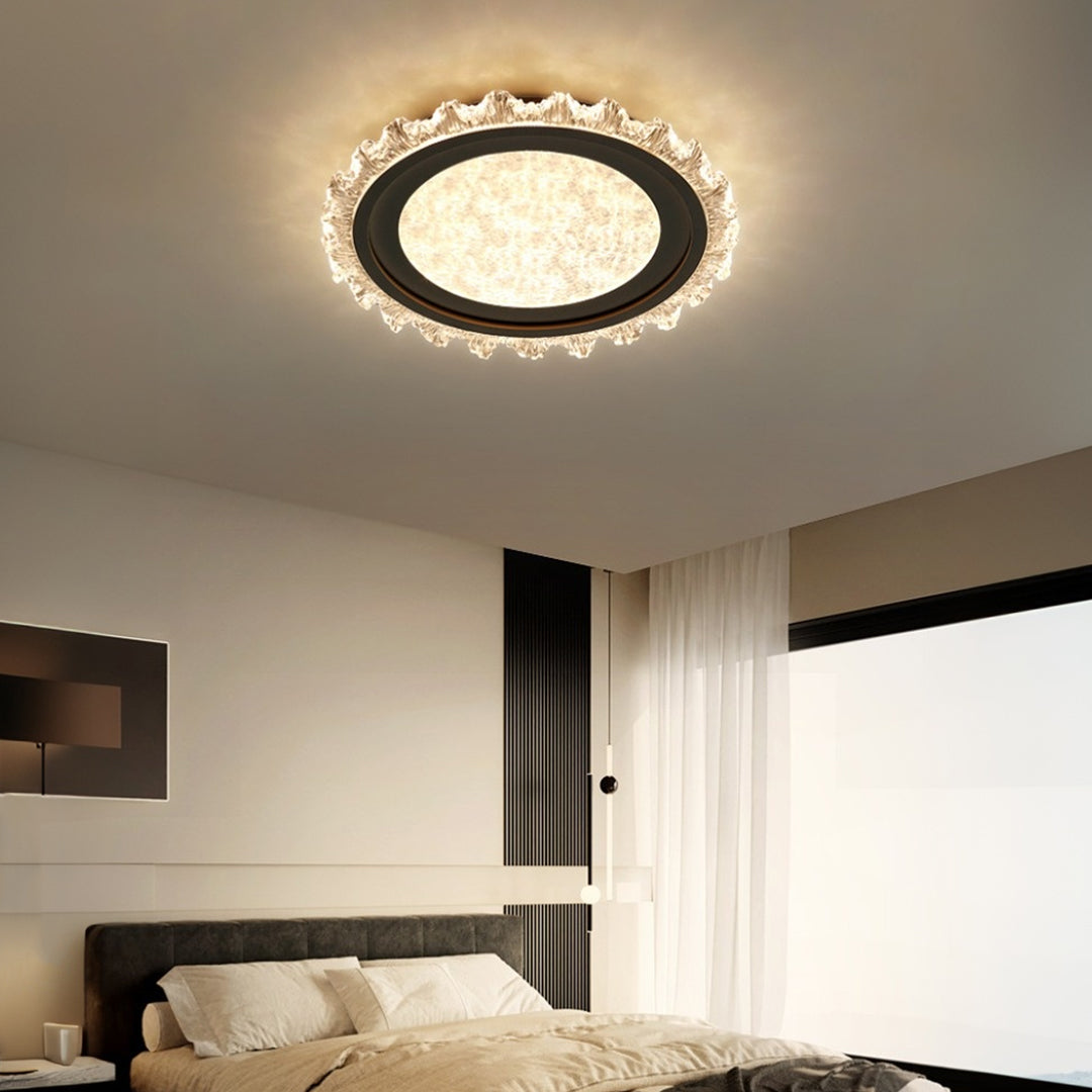 White Round LED Ceiling Light French wide-spectrum Ultra-Thin Flush Mount Light