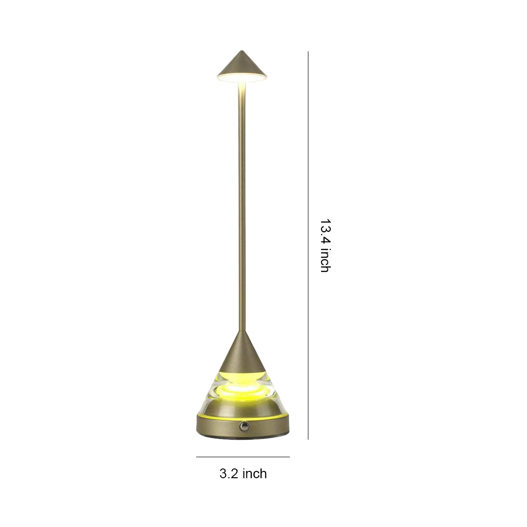 Unique Small Table Lamp Creative Pointed Aluminum Iron Accent Light