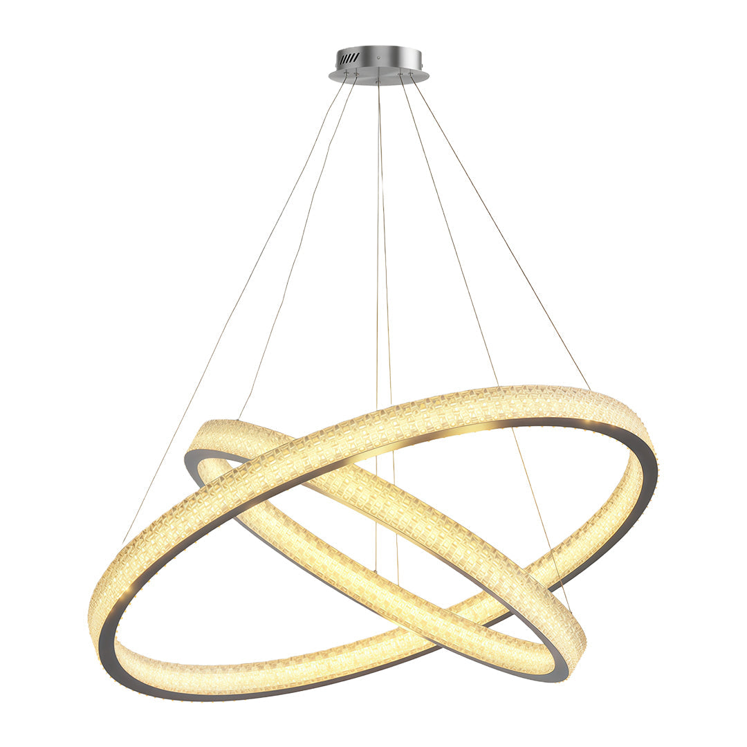 Circular Modern Chandelier Luxury Copper Ceiling Light