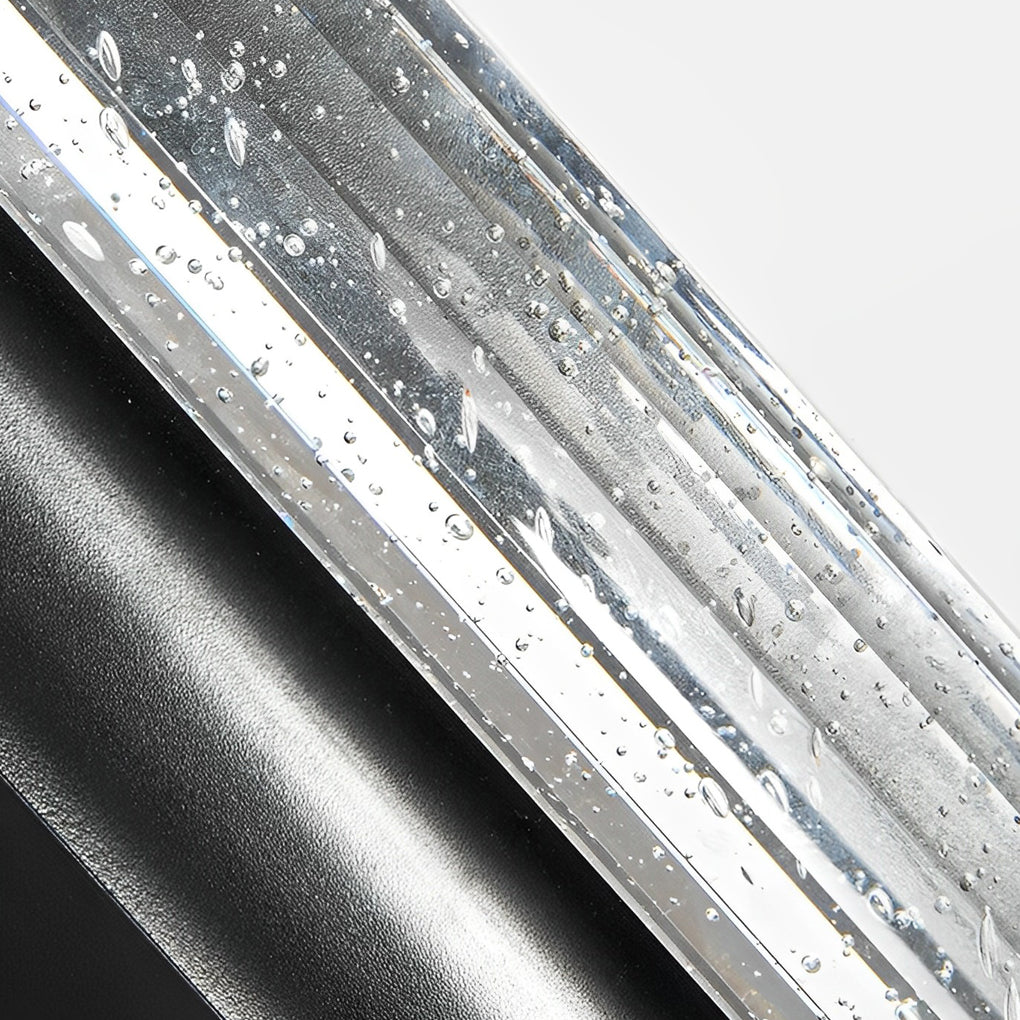 Bubble Wall Sconce Waterproof Modern Black Crystal Glass Outdoor Light