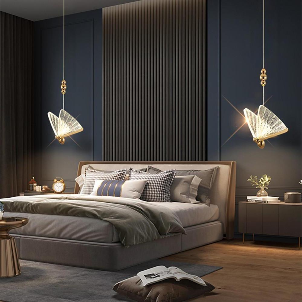 Butterfly Pendant Light Coastal Style Acrylic Ceiling Light