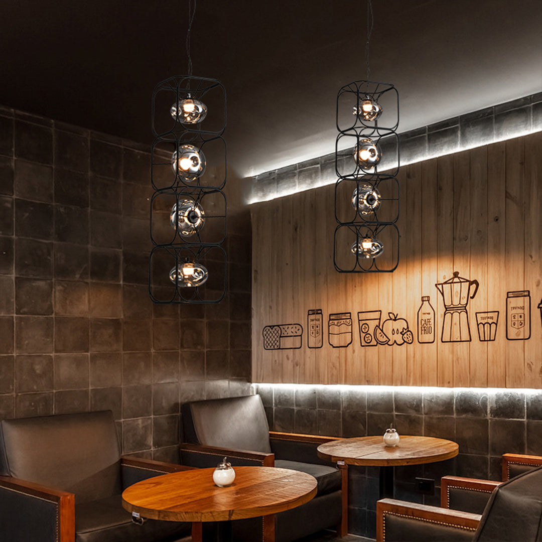 Caged Pendant Light Nordic Magic Cube LED Ceiling Light