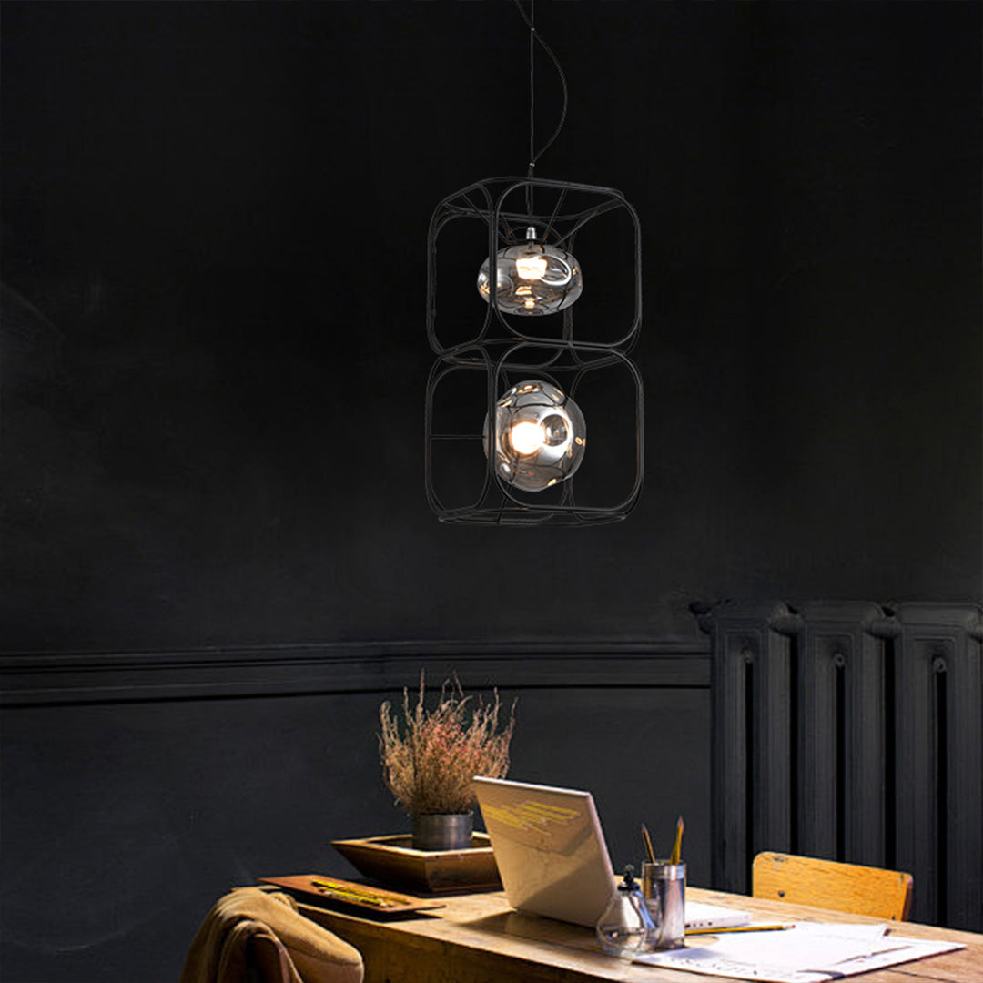 Caged Pendant Light Nordic Magic Cube LED Ceiling Light
