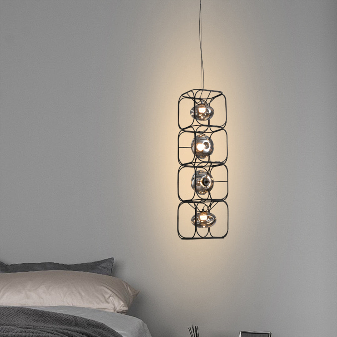 Caged Pendant Light Nordic Magic Cube LED Ceiling Light