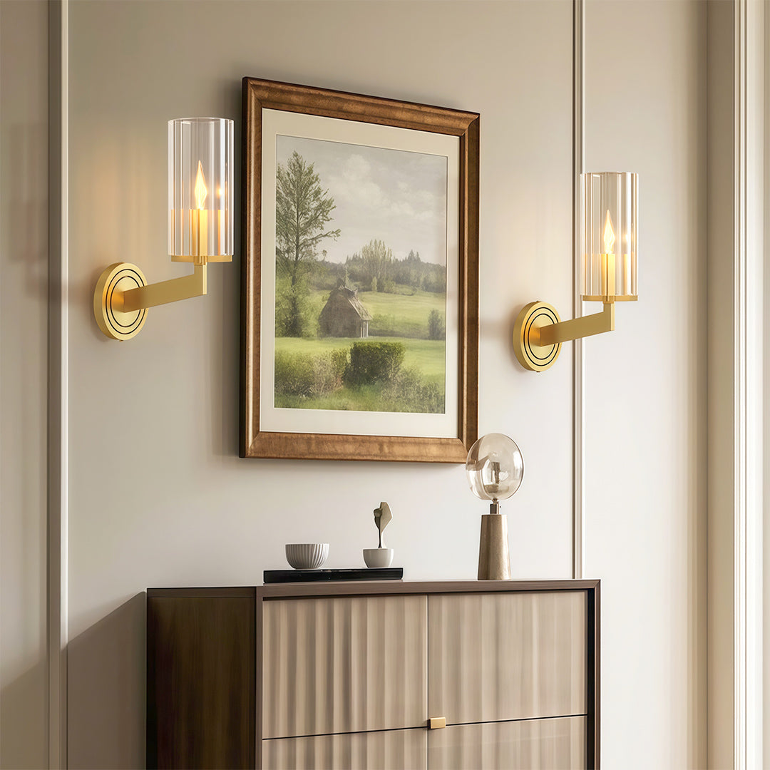 Decorative Wall Sconce Candle Minimalist Copper Lamp